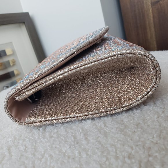 D'margeaux New York Evening Clutch - Champagne/Sparkling Pink Rhinestones - Picture 5 of 12